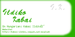 ildiko kabai business card